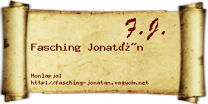 Fasching Jonatán névjegykártya